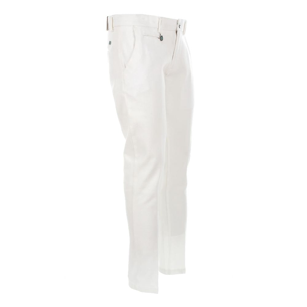 Honeycomb Cotton Chino Trousers - Pristine White