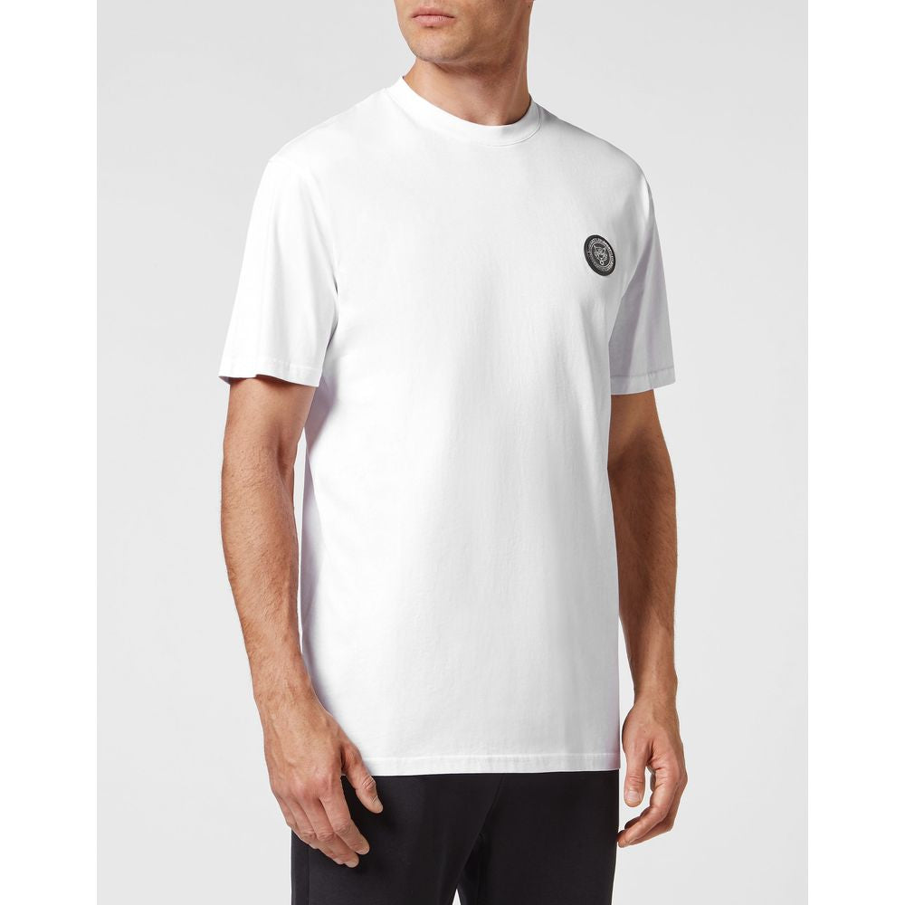 White Cotton Men's T-Shirt