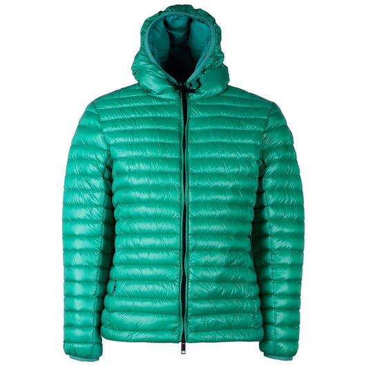 Chic Green Nylon Down Jacket