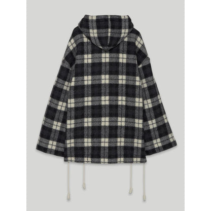 Archival Check Cashmere Hooded Jacket