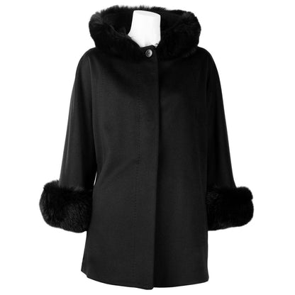 Black Wool Women Coat