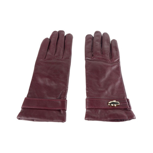 Red Lambskin Women Glove