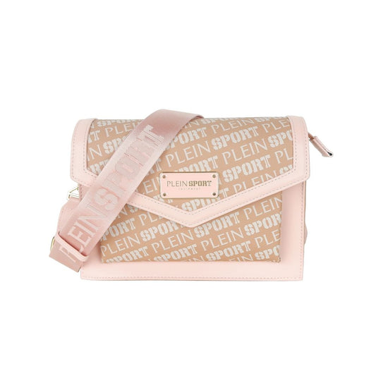 Pastel Pink Polyamide Crossbody Bag