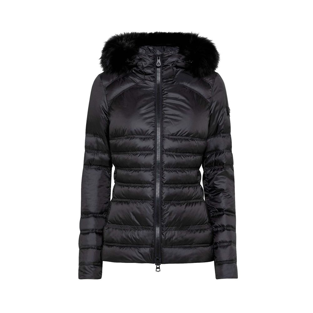 Black Polyester Women Jacket