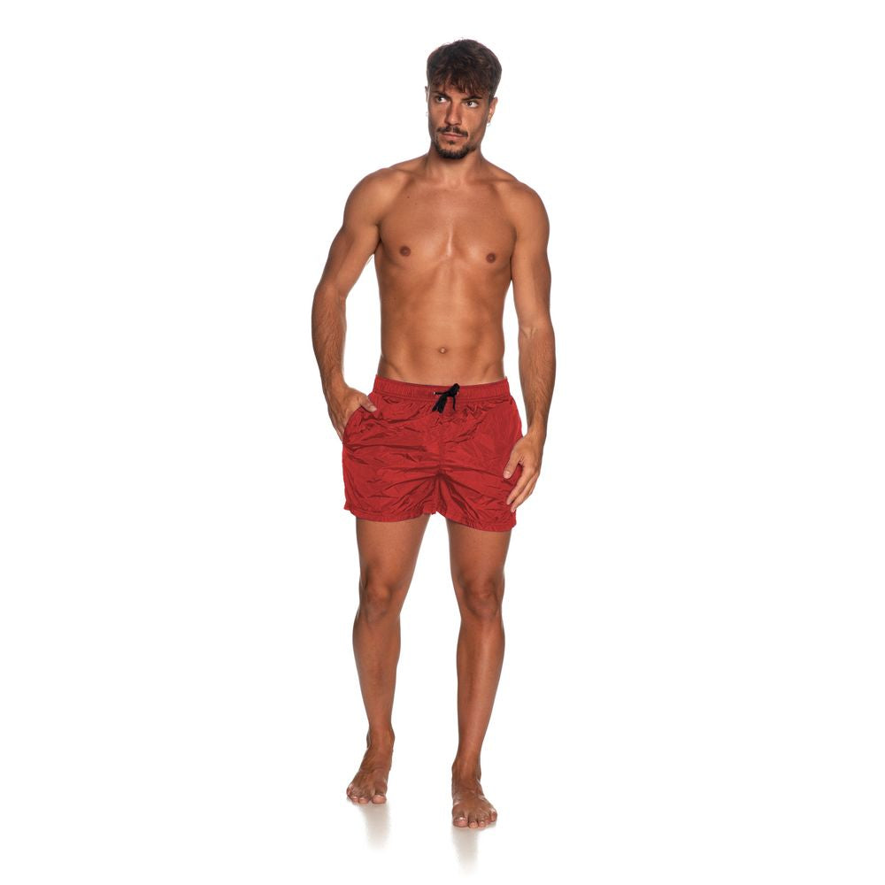 Red Nylon Men's Swimsuit