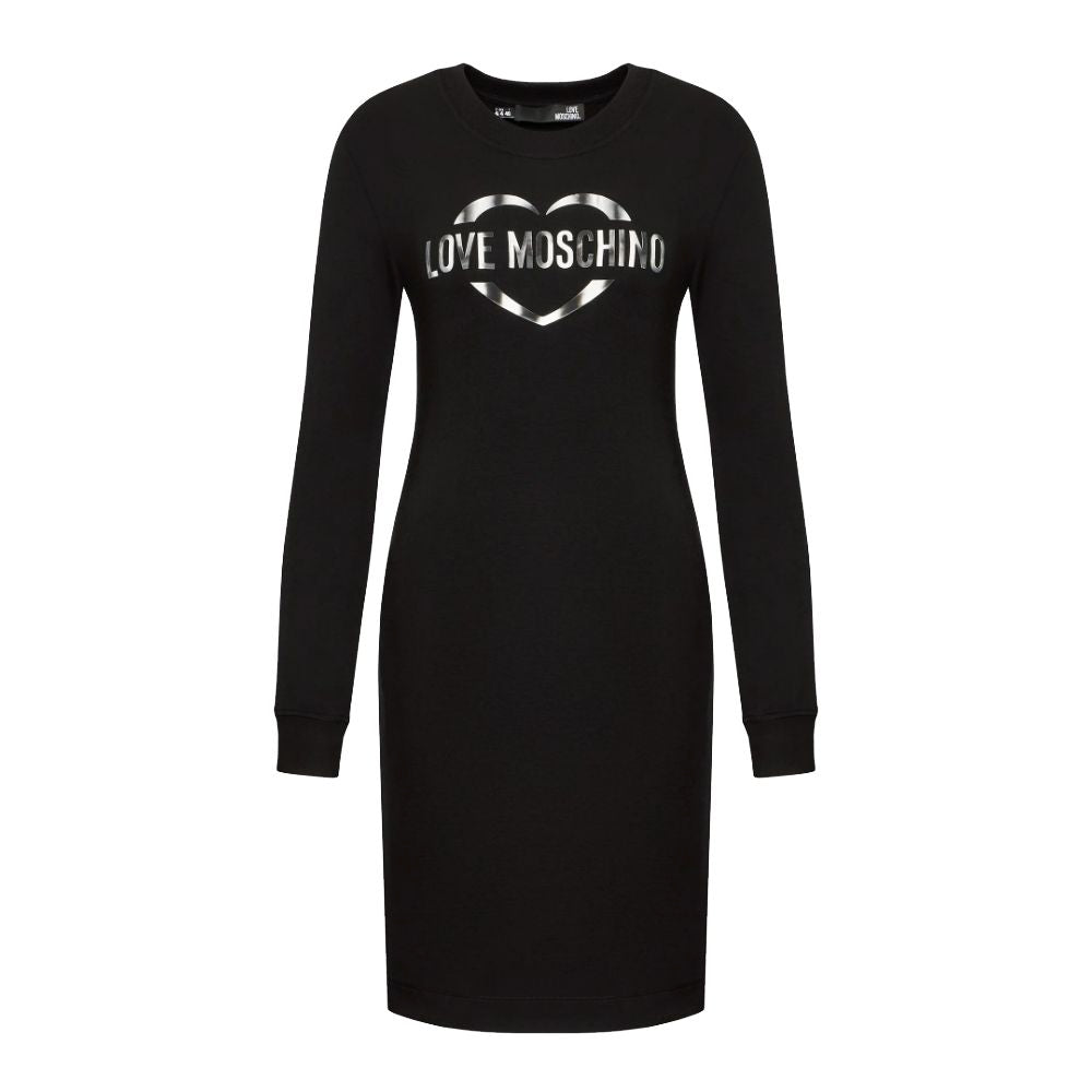 Chic Cotton Blend Logo Dress