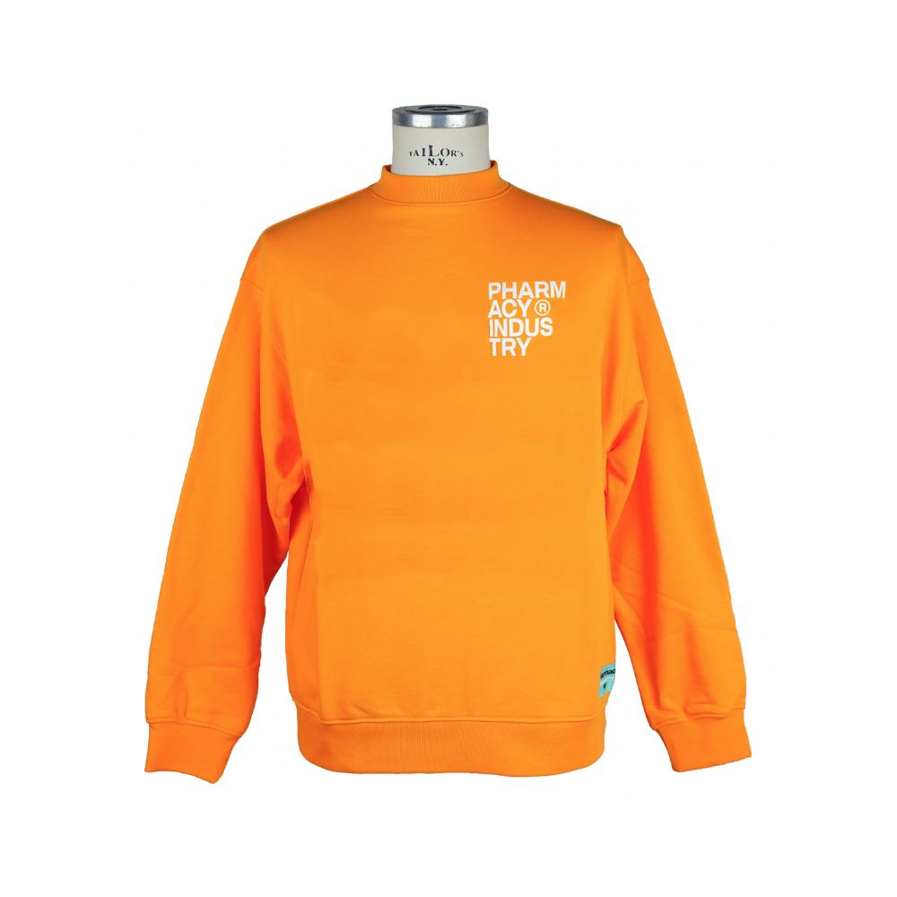 Chic Orange Logo Crewneck Sweatshirt