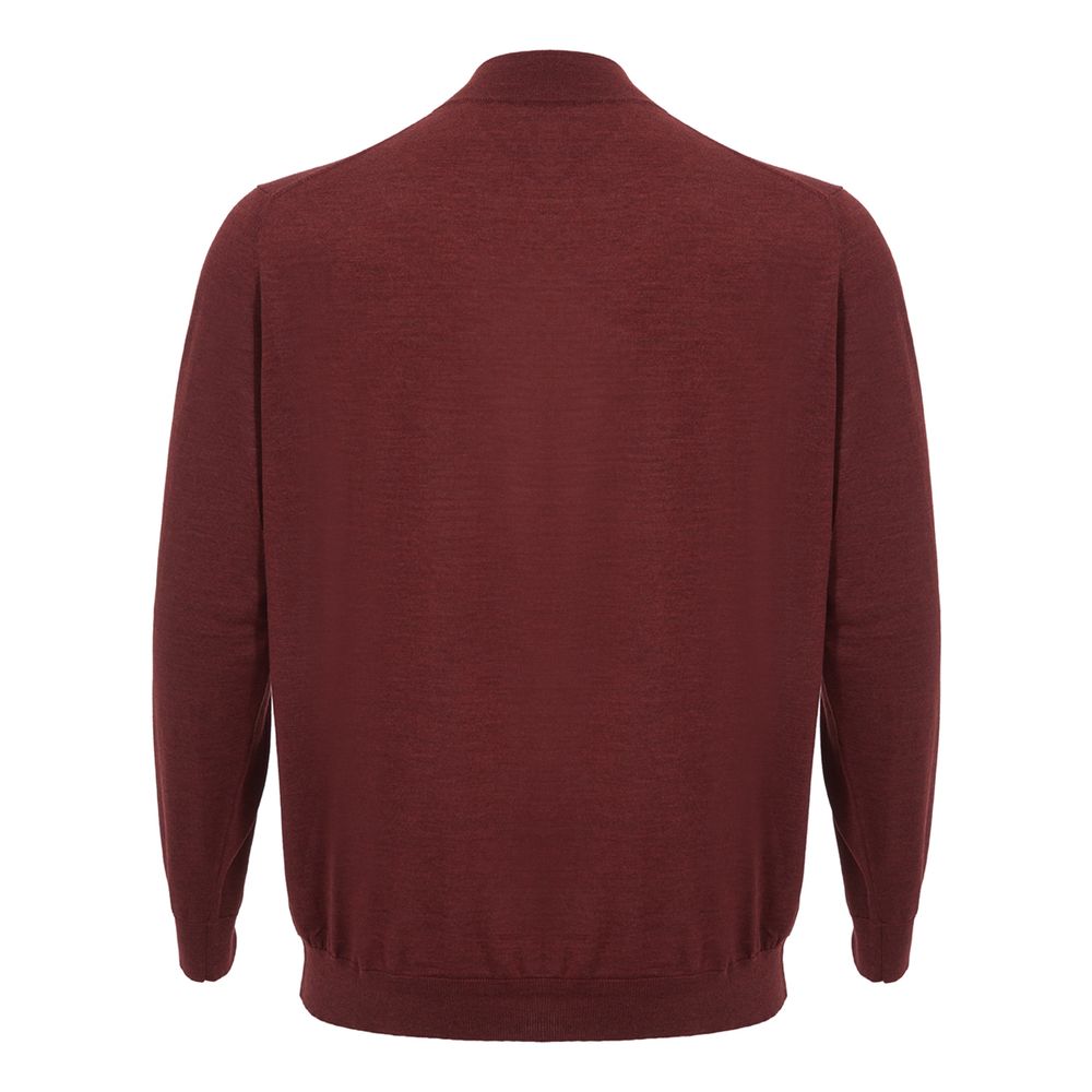 Elegant Cashmere Red Sweater for Men