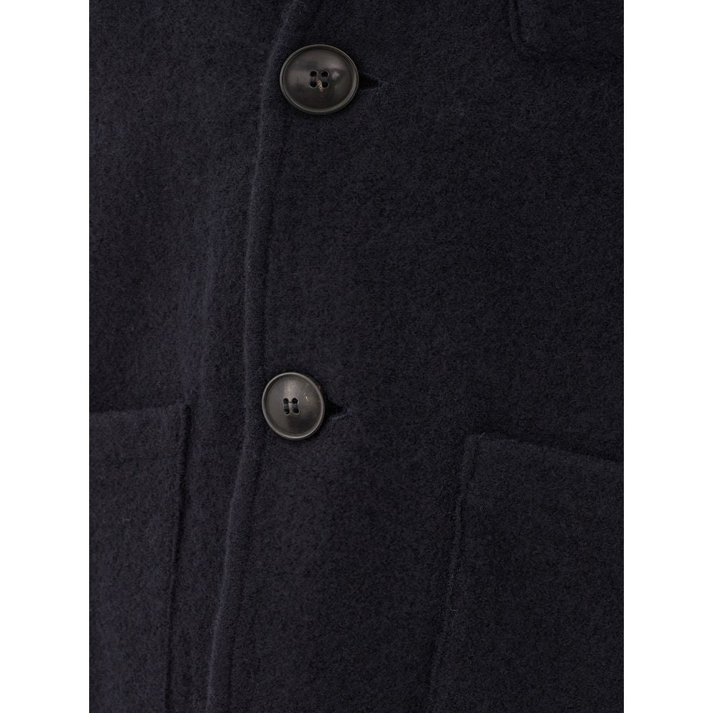 Elegant Woolen Blue Jacket for Men