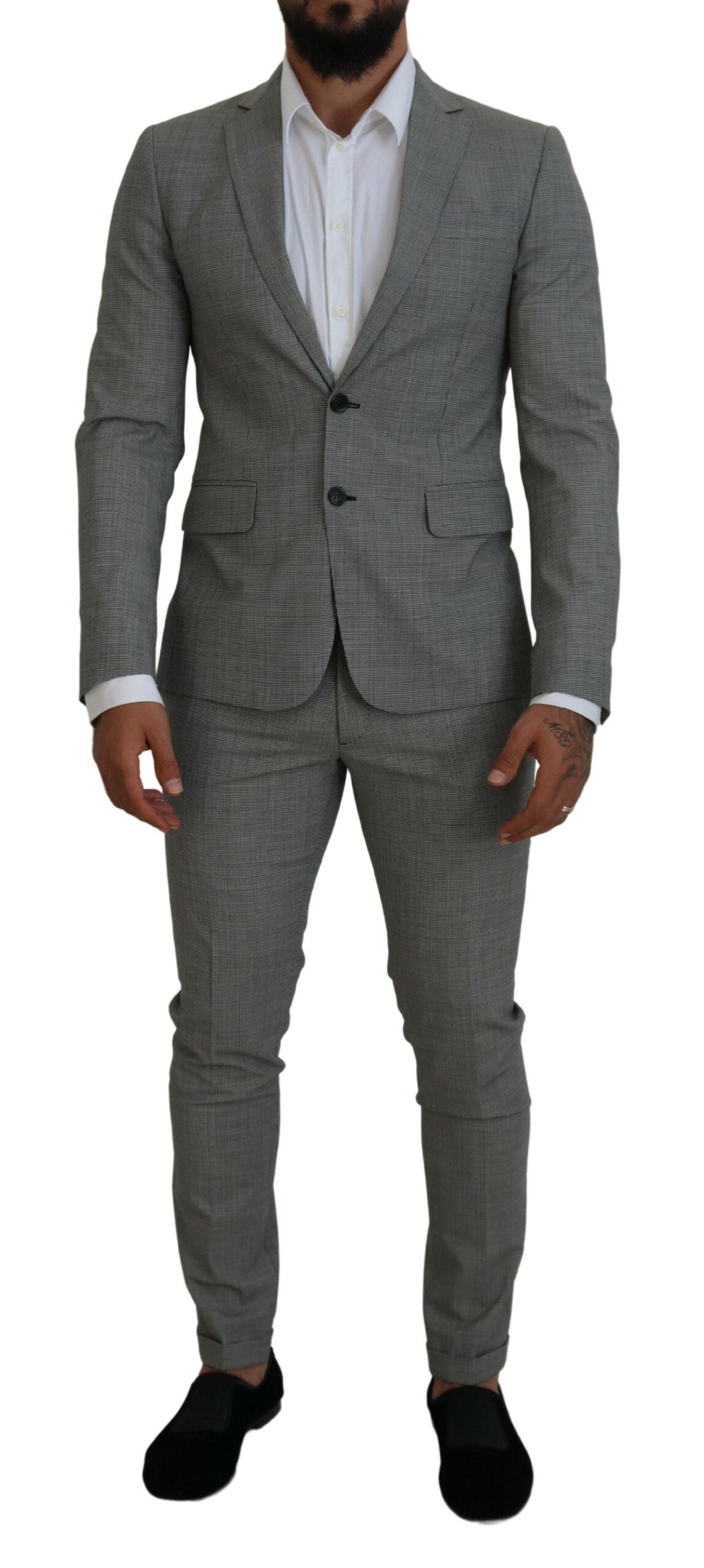 Gray Wool Single Breasted 2 Piece PARIS Suit