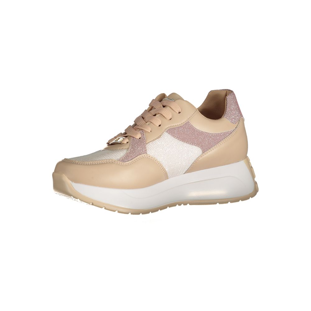 Beige Polyester Sneaker