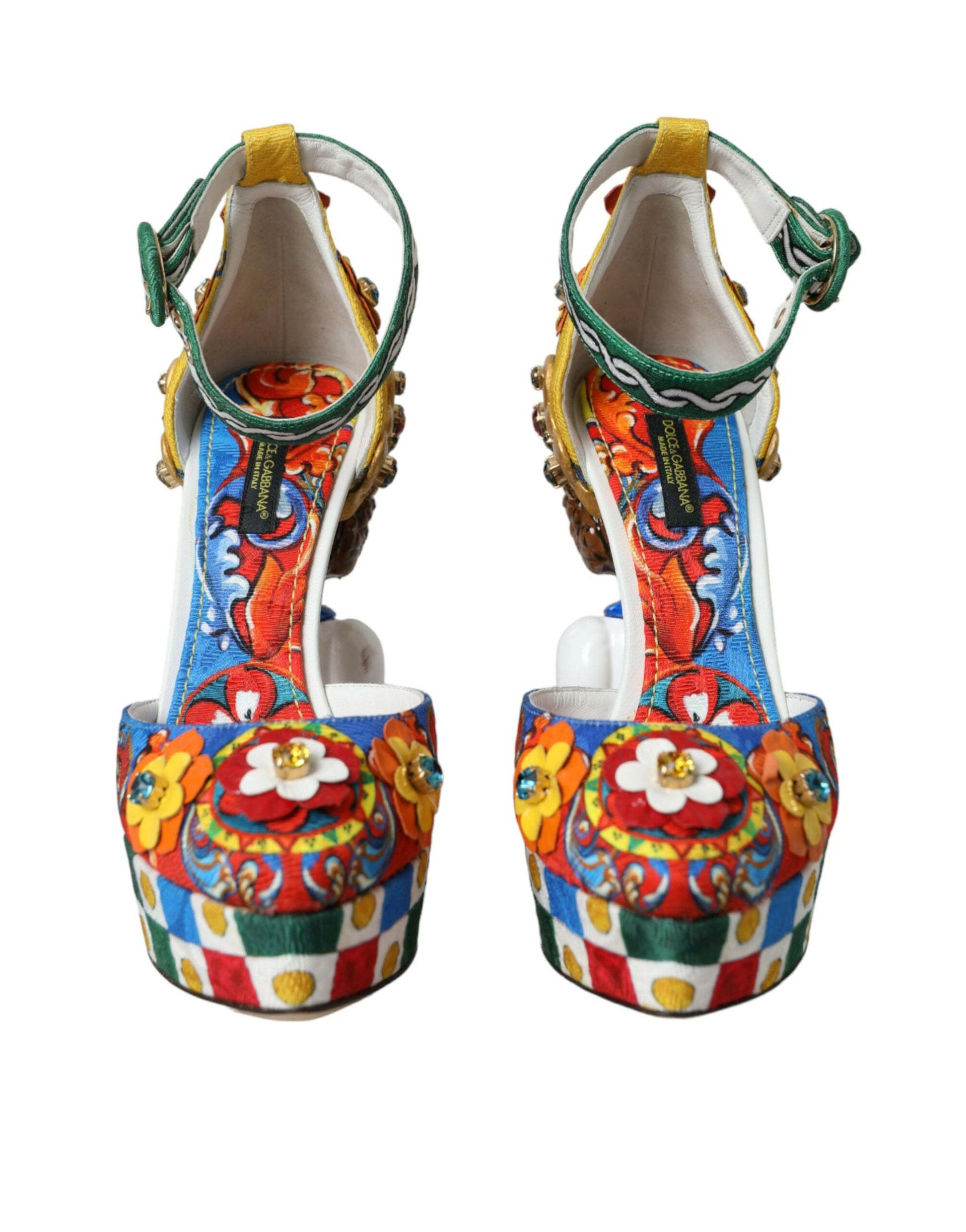 Multicolor Carretto Embellished Sandals Shoes