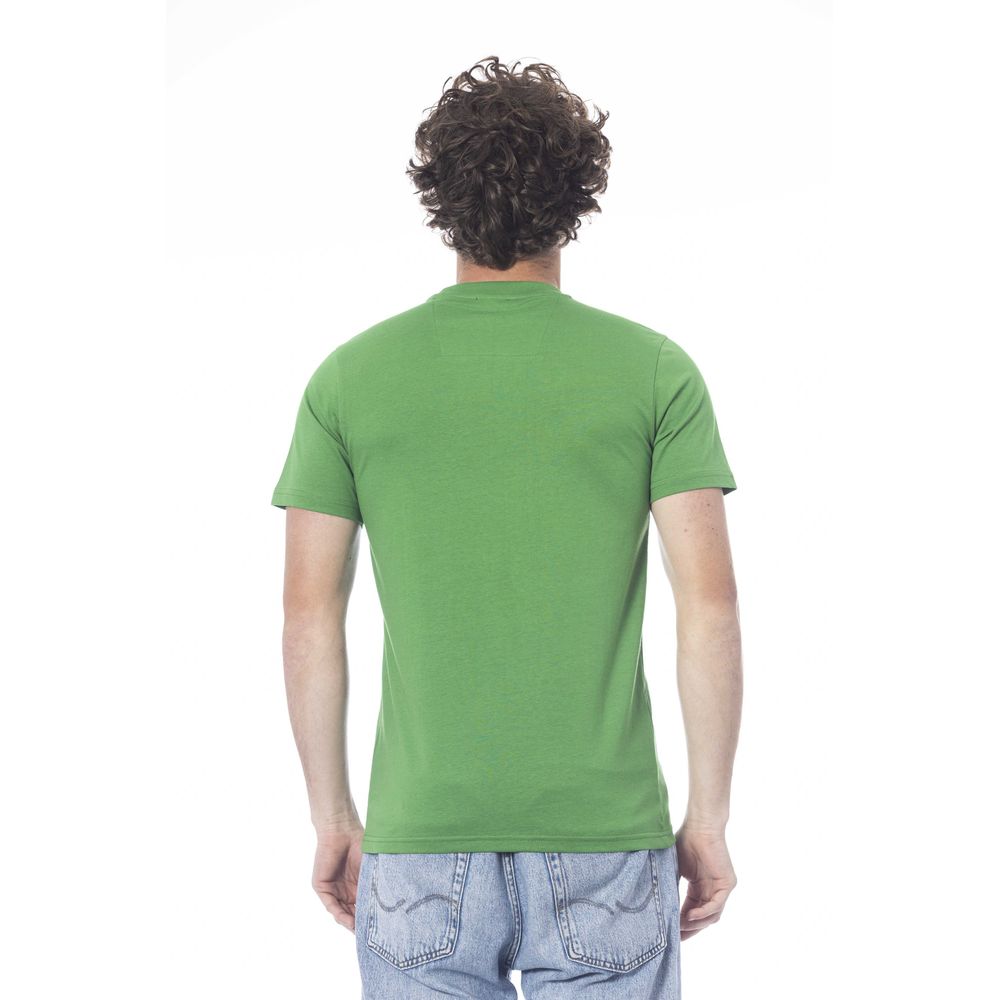 Green Cotton Men T-Shirt