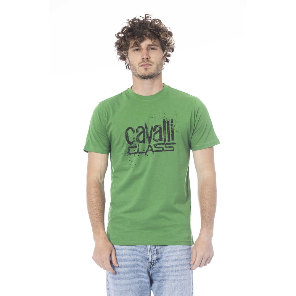 Green Cotton Men T-Shirt