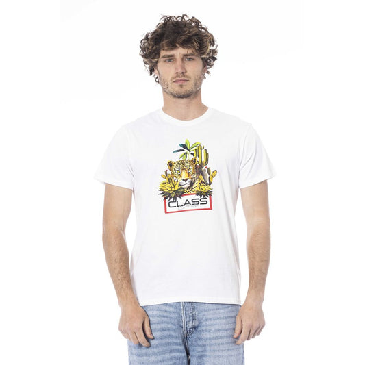 White Cotton Men T-Shirt