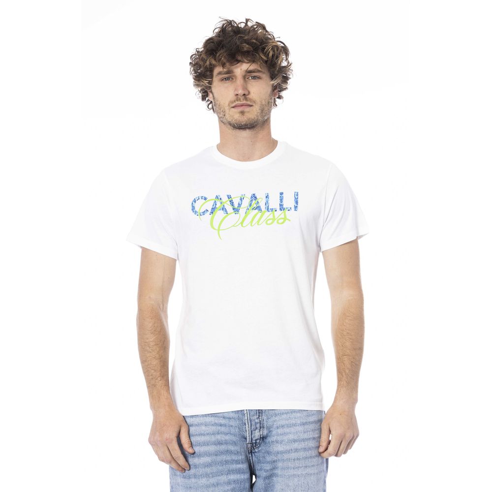 White Cotton Men T-Shirt