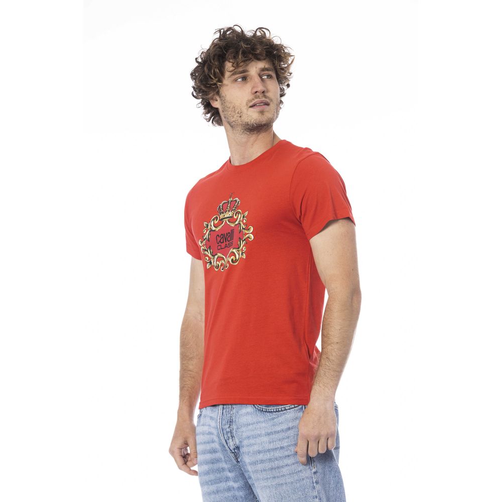 Red Cotton Men T-Shirt