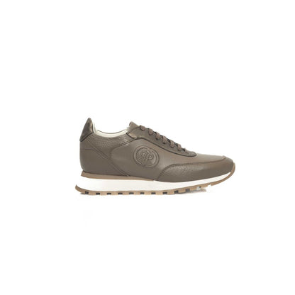 Beige Leather Women Sneaker