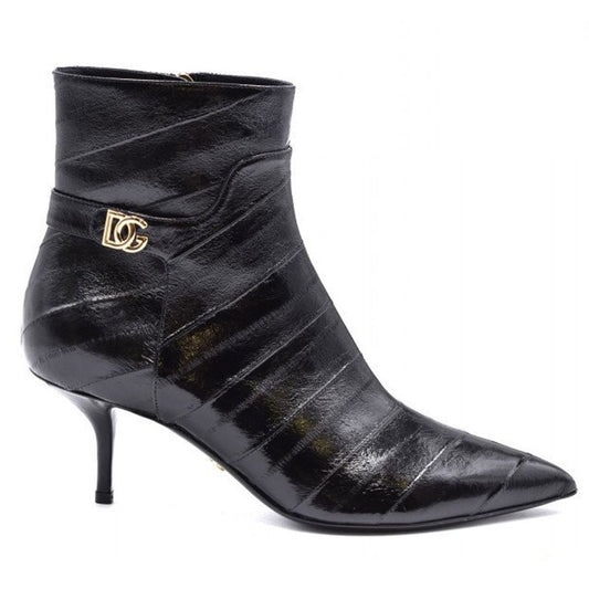 Black Leather Di Anguilla Boot