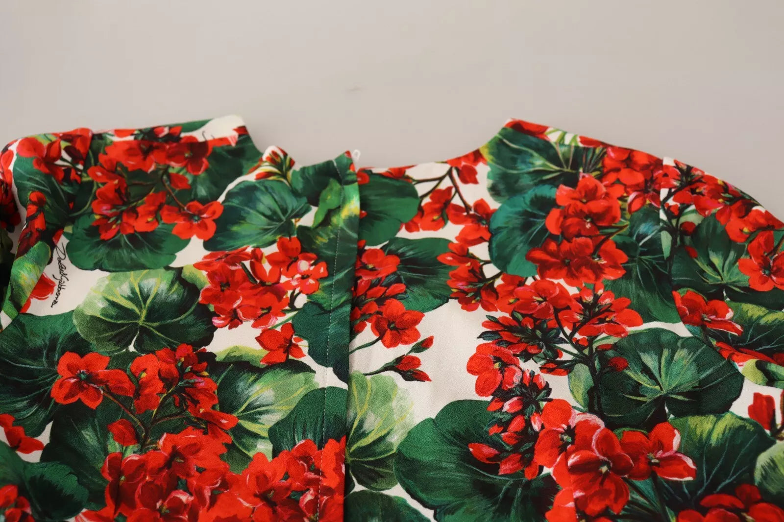 Red Green Portofino-Print Poplin Midi Dress