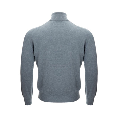 Elegant Cashmere Gray Men's Sweater