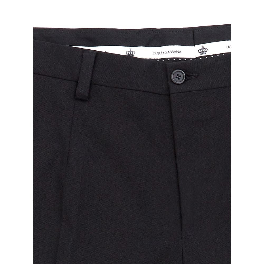 Elegant Black Cotton Pants for Men