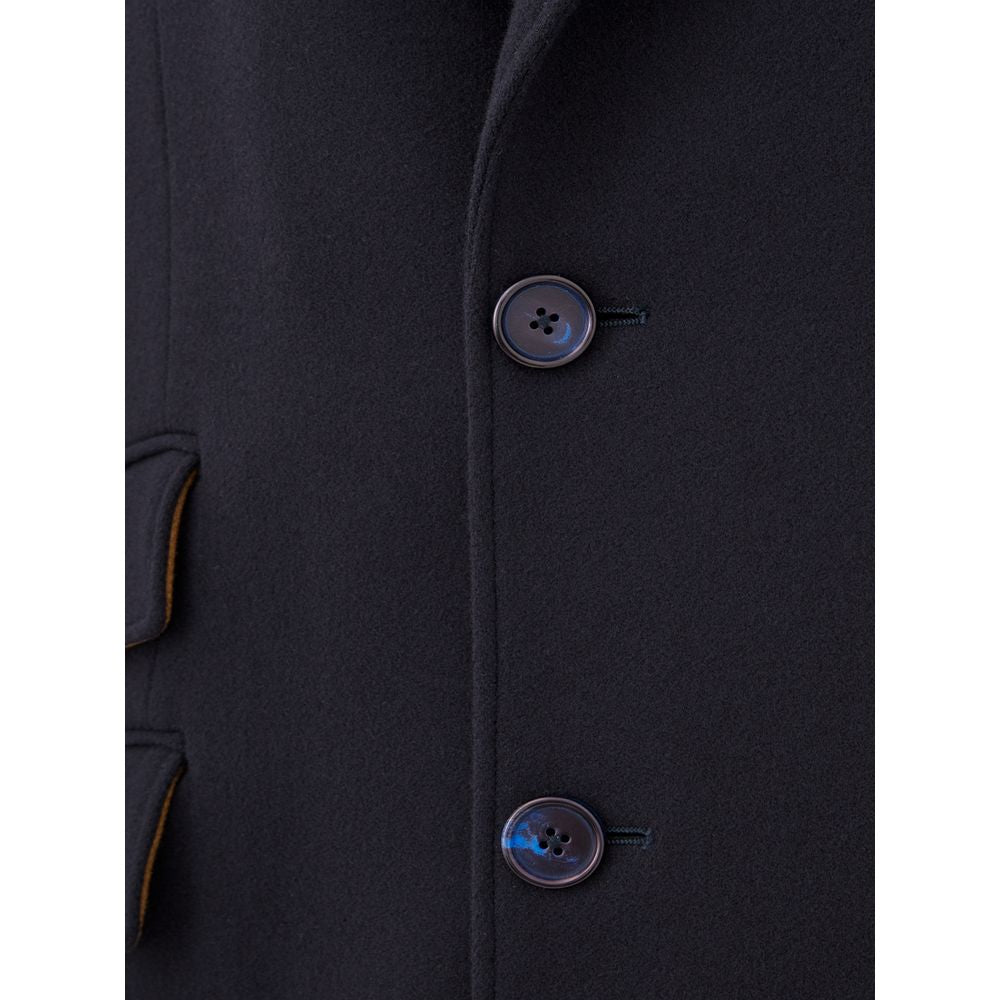 Elegant Blue Wool Jacket for Men