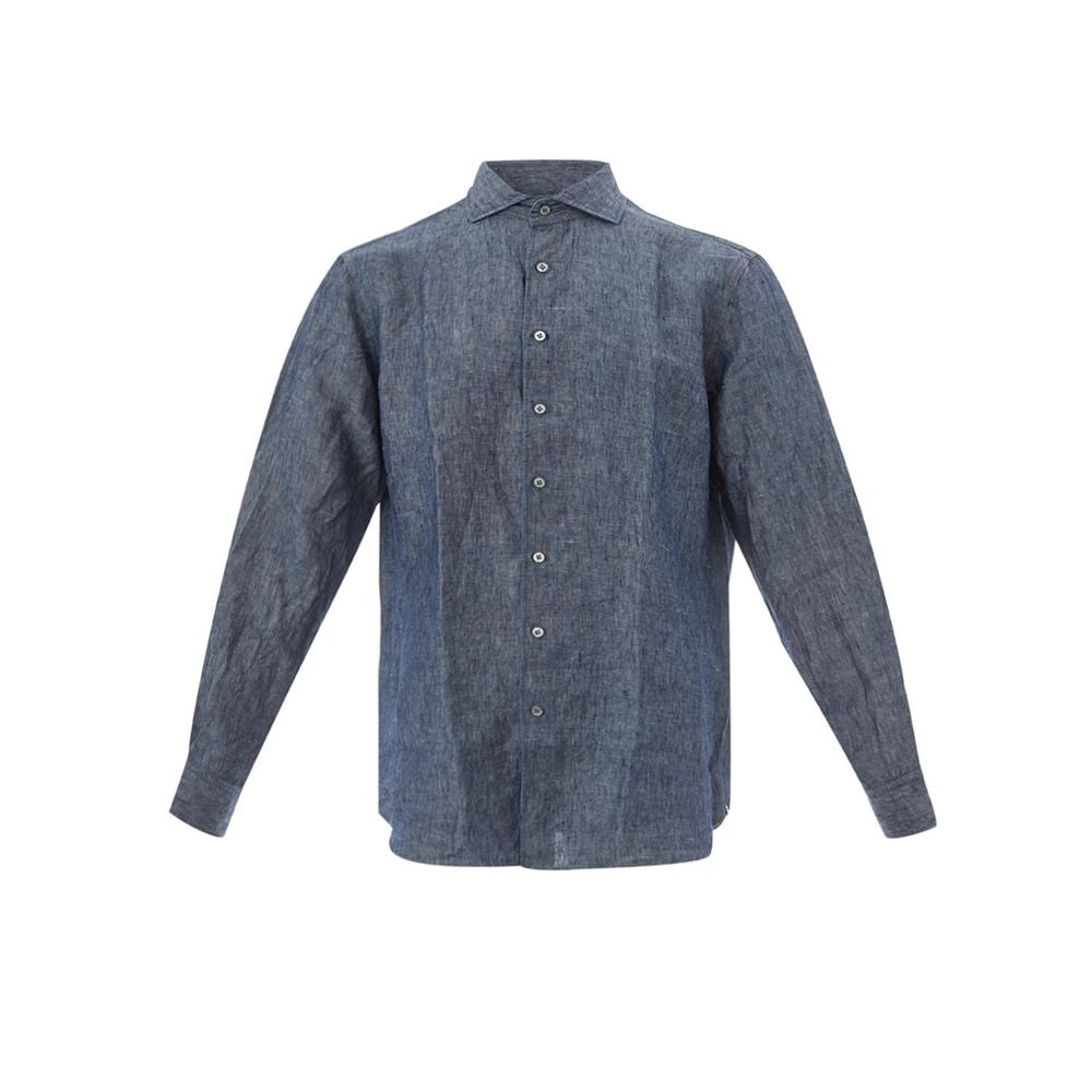 Elegant Flax Blue Shirt for Men