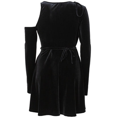 Chic Black Polyester Shift Dress