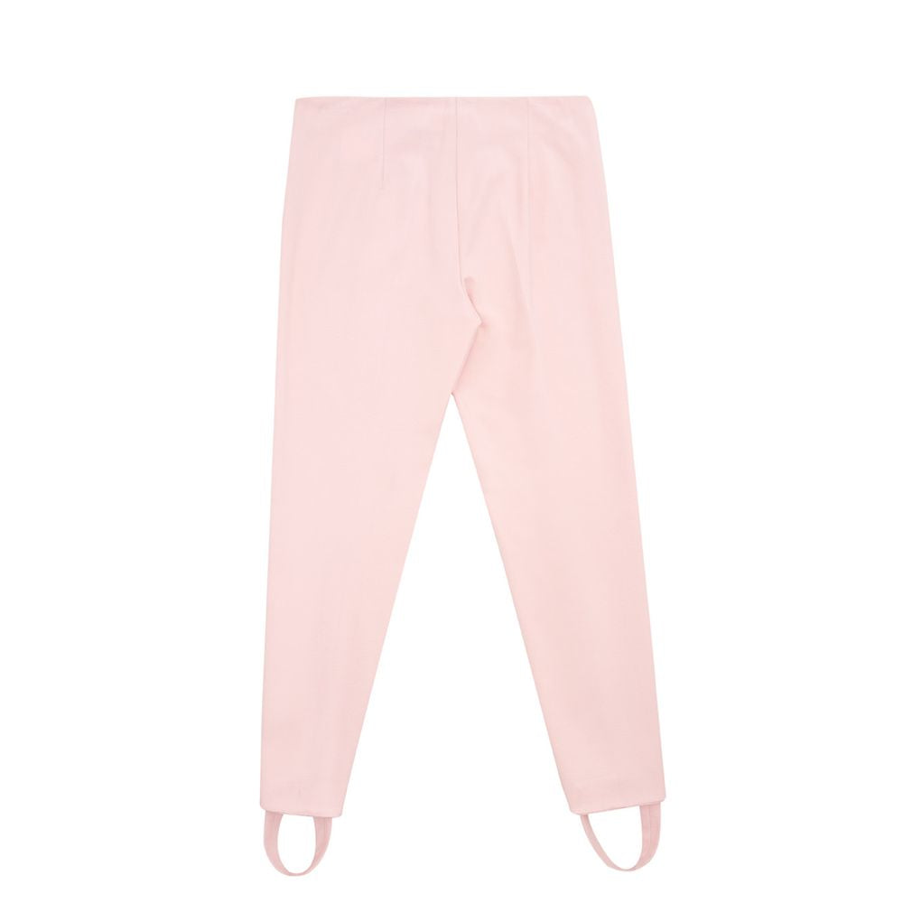 Elegant Pink Viscose Pants for Chic Style