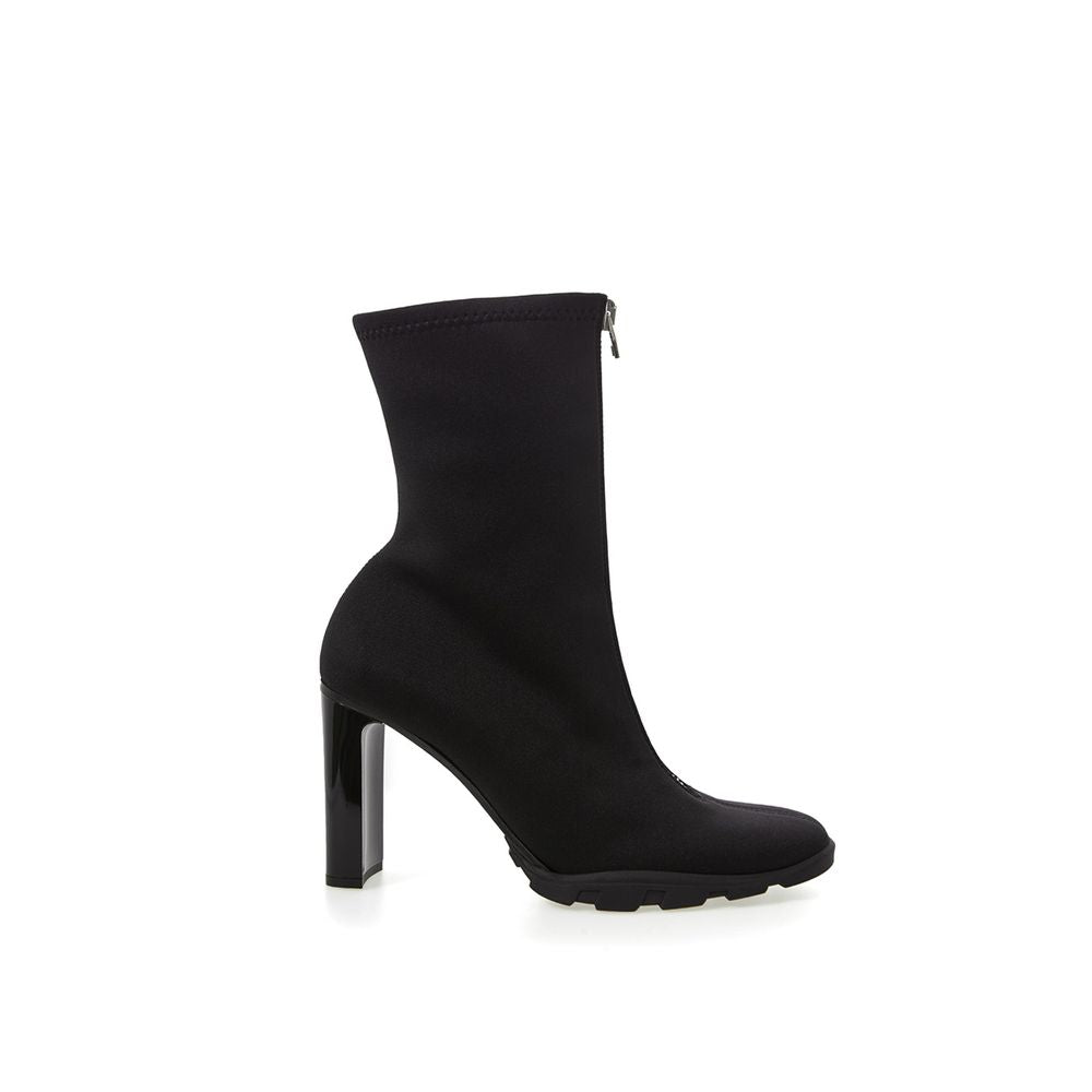 Sleek Neoprene Leather Boots