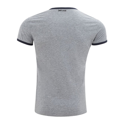 Elegant Gray Cotton Tee for Men