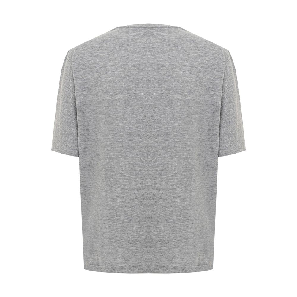 Elegant Gray Cotton Top for Women