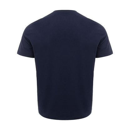 Sleek Blue Cotton Tee for Men