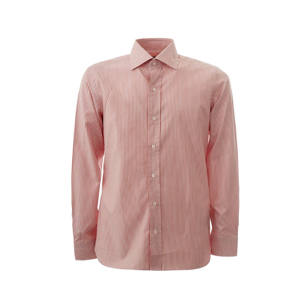 Elegant Pink Cotton Shirt for Men