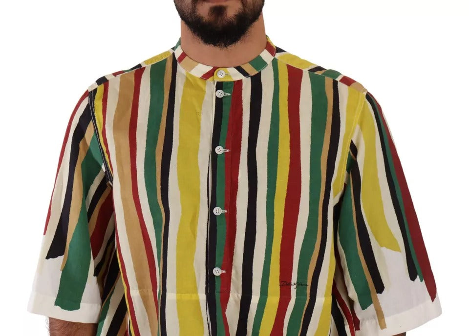 Multicolor Striped Linen Cotton Shirt