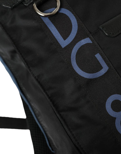 Black Nylon DG Logo School Backpack Men Bag