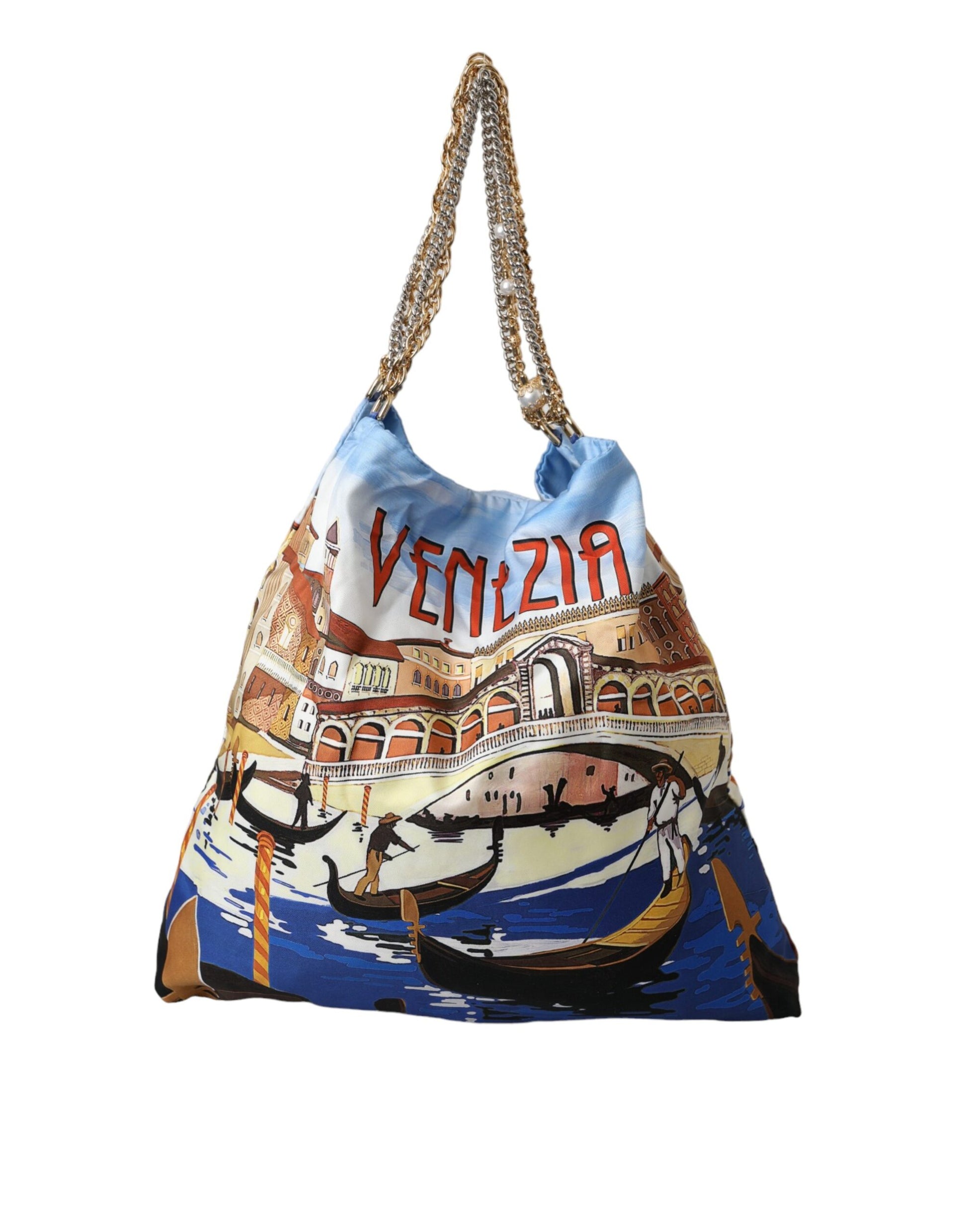 Multicolor Venezia Canvas Women Shopping Tote Bag