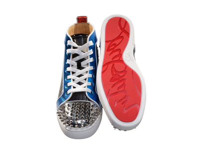 Louis Spikes Orlato Flat Multi Coloured Leather High Top Sneakers