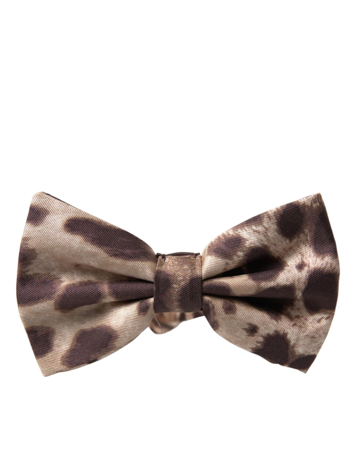 Brown Leopard Silk Adjustable Neck Men Bow Tie