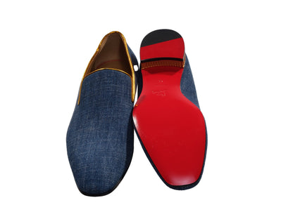 Colannaki Flat Denim with Brandy Trim Shoes