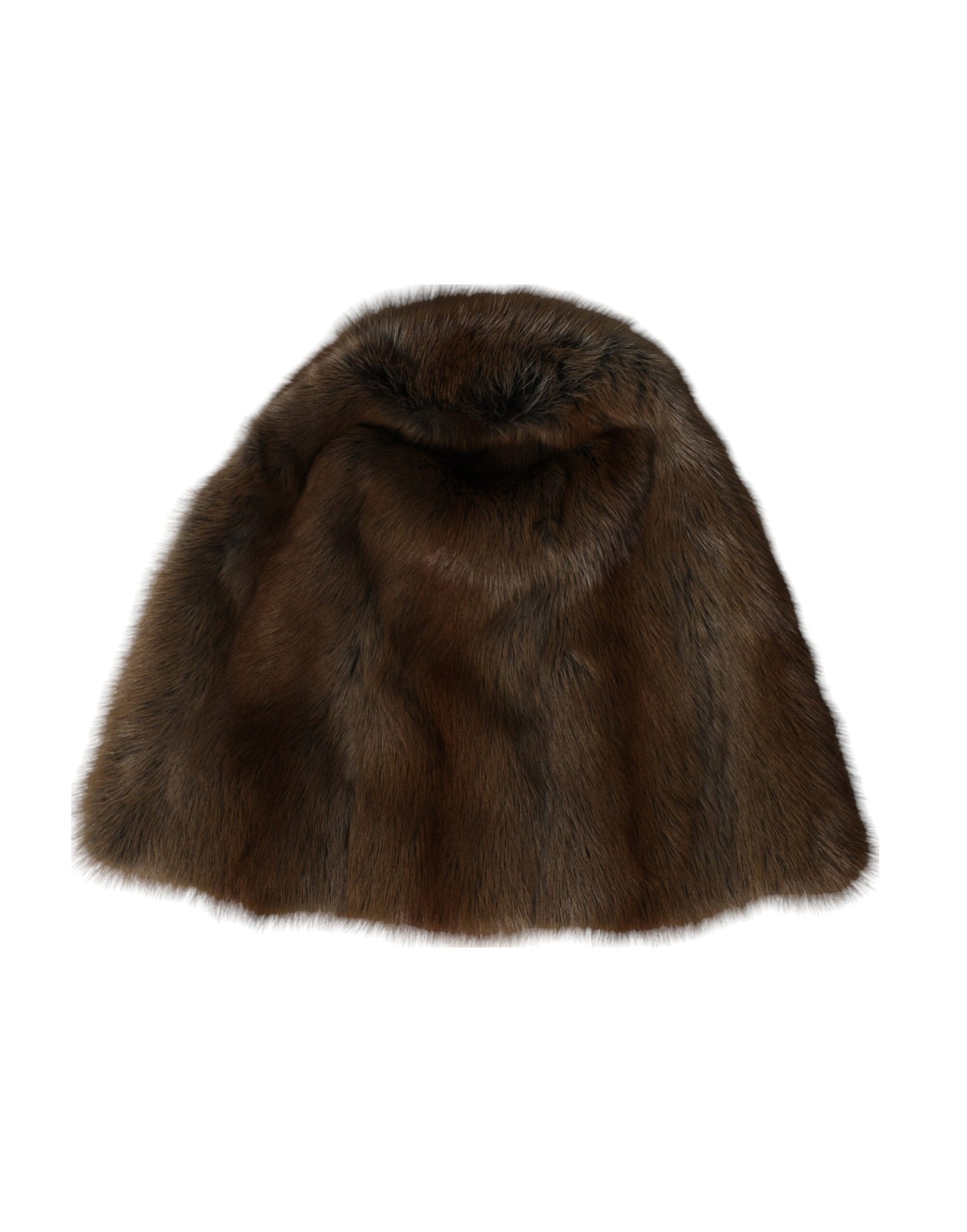 Brown Weasel Fur Womens Cashmere Hat Beanie