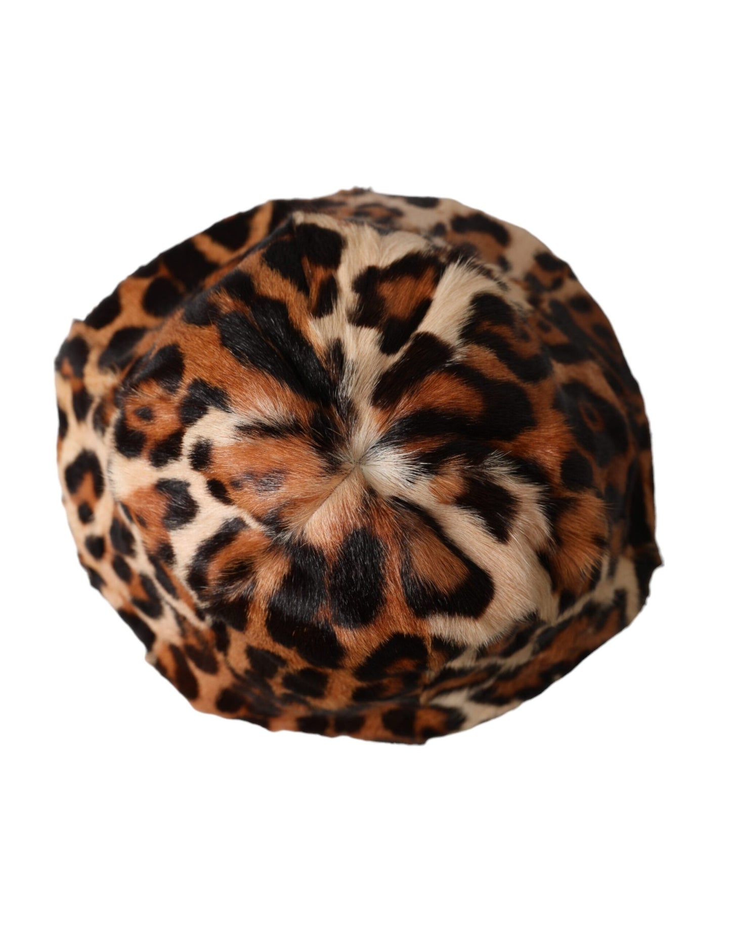 Brown Leopard Fur Women Bucket Hat