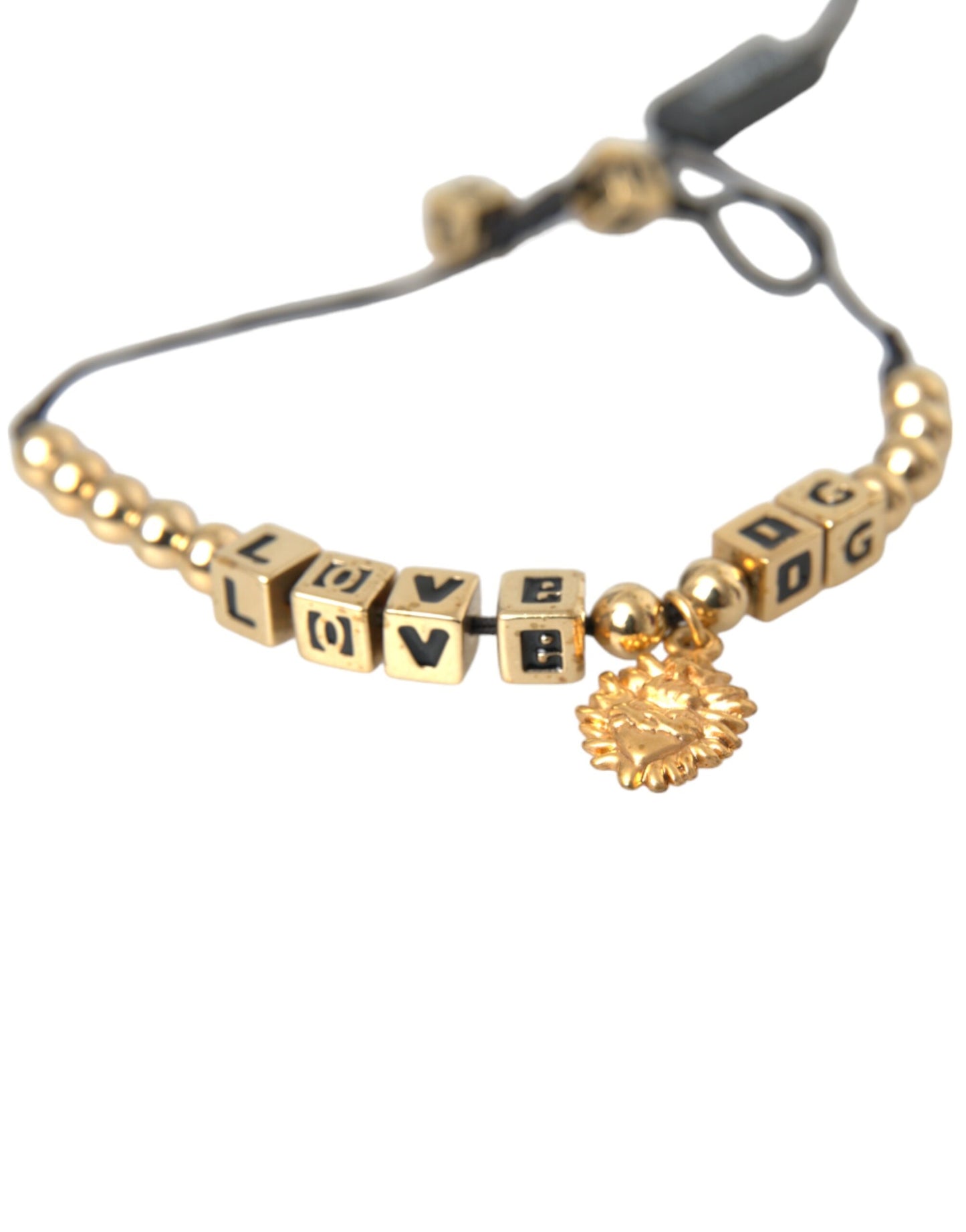 Gold Beaded LOVE DG Charm Fashion Bracelet