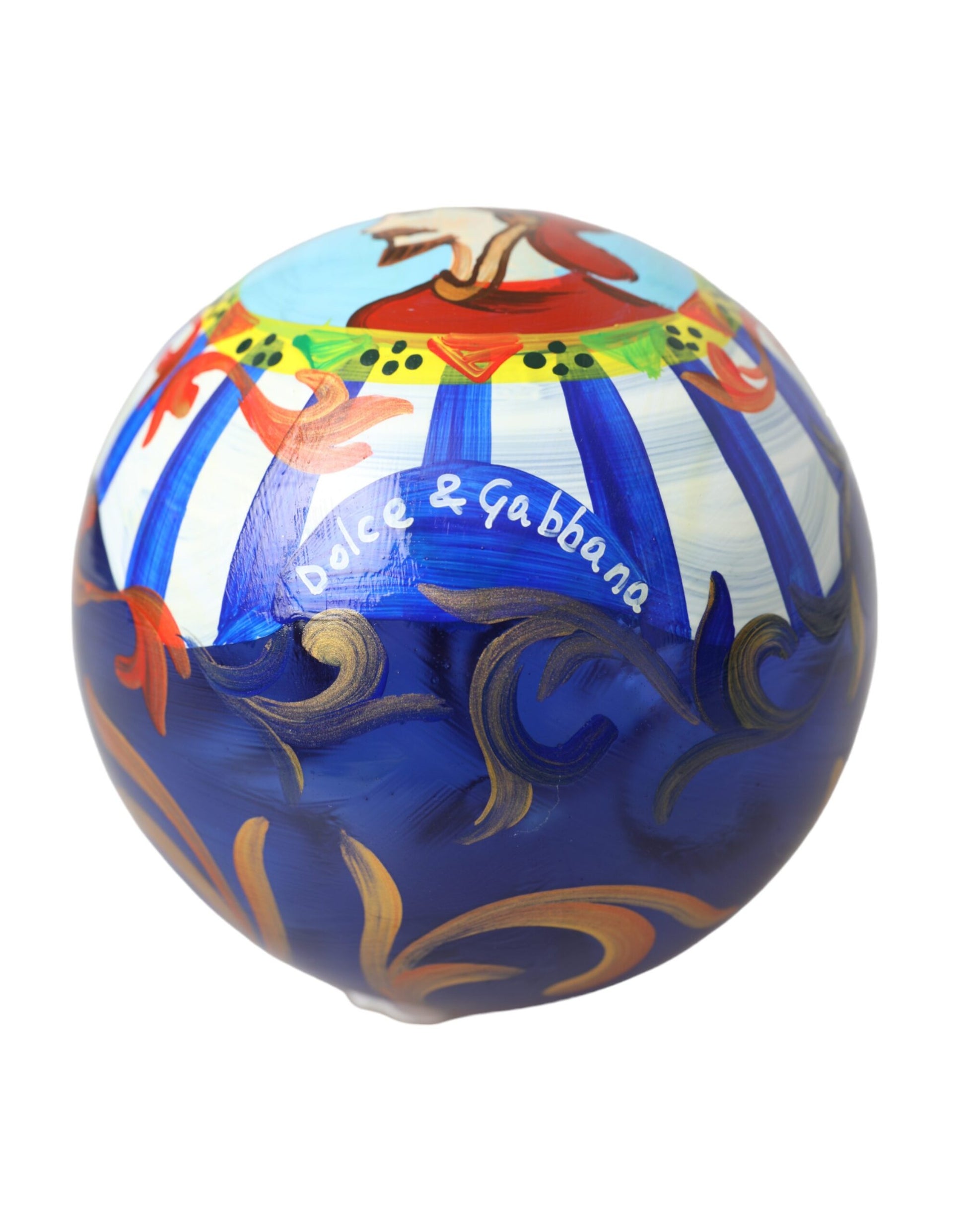 Multicolor Carretto Print Round Ornament Christmas Ball