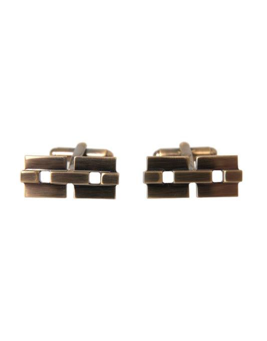 Gold Plated Brass Square Pin Men Cufflinks