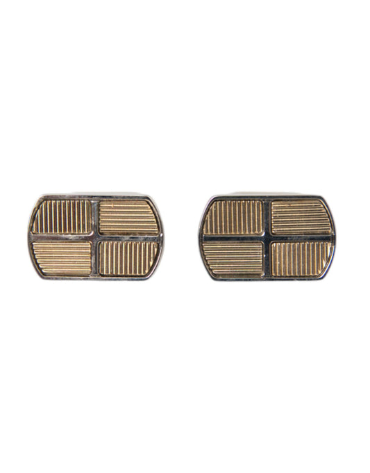 Silver Gold Plated Metal Brass Pin Cufflinks