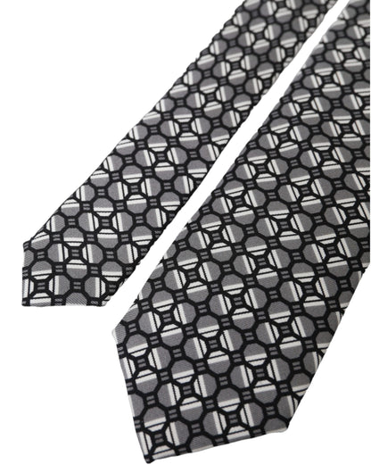 Multicolor Patterned 100% Silk Adjustable Tie