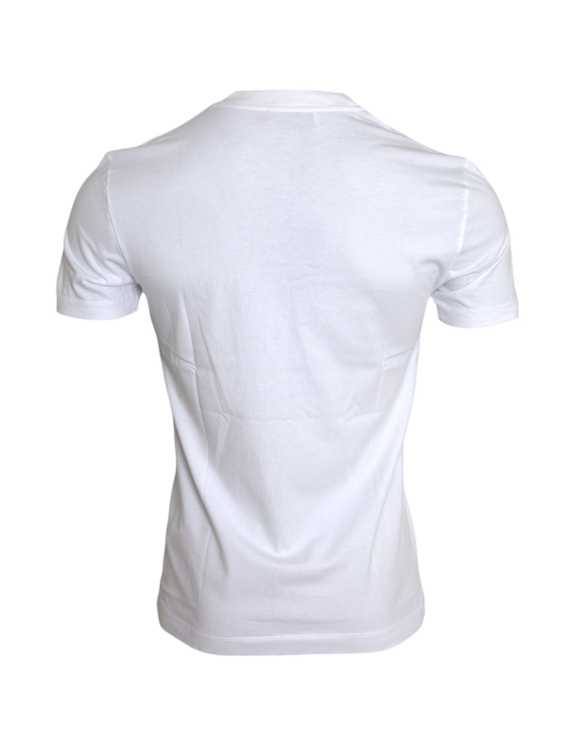 White Cotton DG Applique Men Casual T-shirt