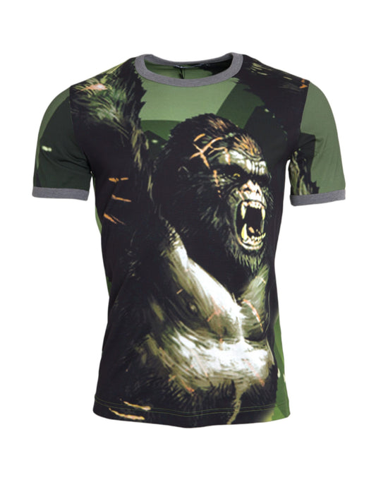 Green Gorilla Cotton Short Sleeves T-shirt